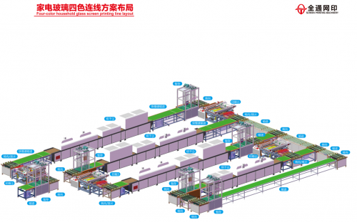 宝安家电玻璃四色连线方案布局